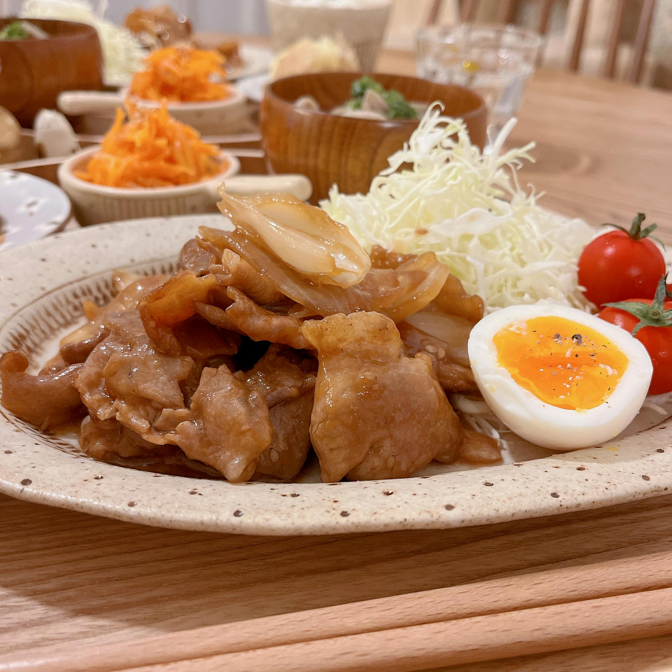 豚肉で焼肉定食 2023-03-24 | menuble 献立アプリ